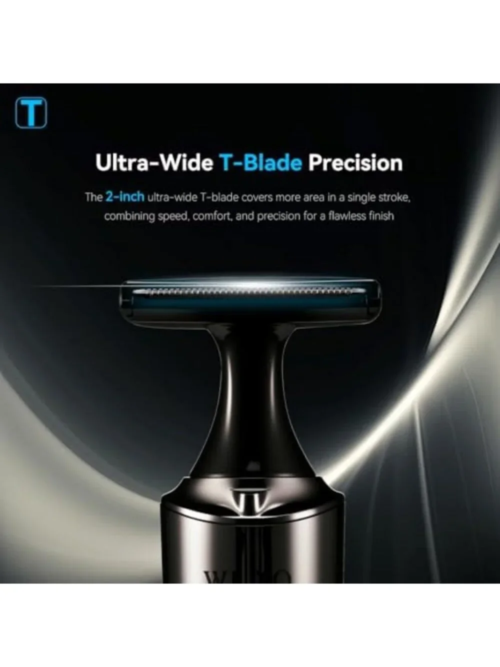 4-in-1 Electric Back Shaver & Groin Hair Trimmer with LED Display for Men